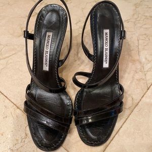 Manila Blahnik black strapptly sandal